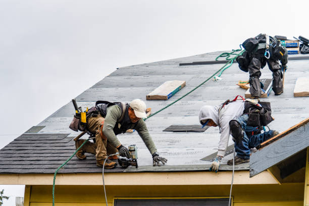 Professional Gutter Installation technician working in Fairfield, IL